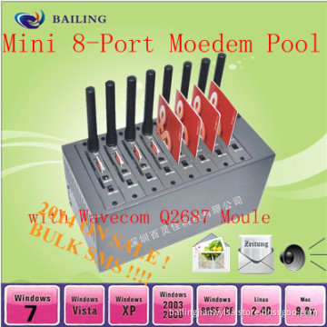 USB 8 Port SMS Modem Pool with SIM Card